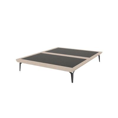 Base Para Cama Casal Japonesa Tóquio Bipartida Linho Bege