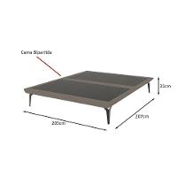 Base Para Cama King Japonesa Tóquio Bipartida Linho Marrom - 2