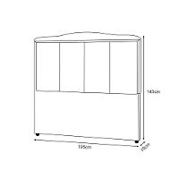 Cabeceira King Estofada Paris 195cm Design Clássico Linho Bege - 3