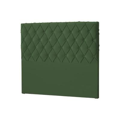 Cabeceira Queen Estofada Chicago Capitonê 160cm Veludo Verde