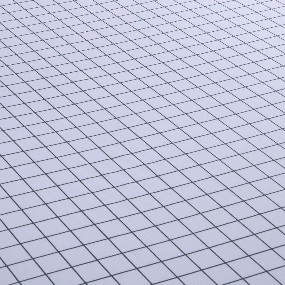 Jogo De Lençol Terry King 3 Peças Percal 200 Fios Quadriculado - Cinza - 80% Algodão / 20% Poliéster - 4