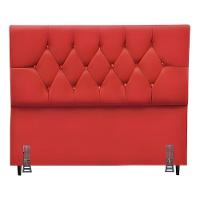 Cabeceira Estofada Solteiro 90 Cm Laís Com Frame Suede Vermelho - 2