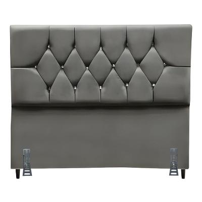 Cabeceira Para Cama Casal 140 Cm Melisse Com Frame Suede Cor:cinza