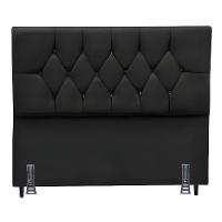 Cabeceira Para Cama Casal 140 Cm Júlia Com Frame Suede Preto - 2
