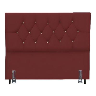 Cabeceira Para Cama Casal 140 Cm Melisse Com Frame Suede Cor:bordo
