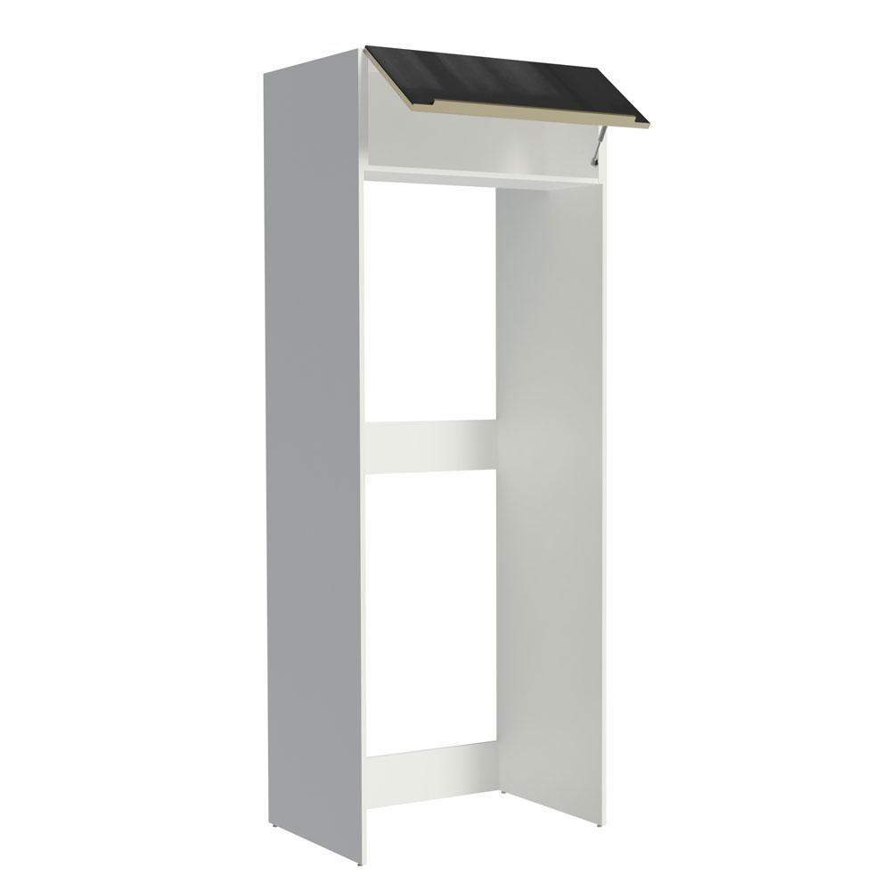 Porta Geladeira Madesa Lux 1 Porta Basculante Branco Preto - 3