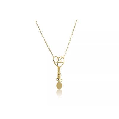 Colar Com Pingente De Fe Folheado Em Ouro 18k