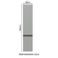 Paneleiro 40 Cm 2 Portas Suspenso Cinza Nice Madesa Cinza - 10