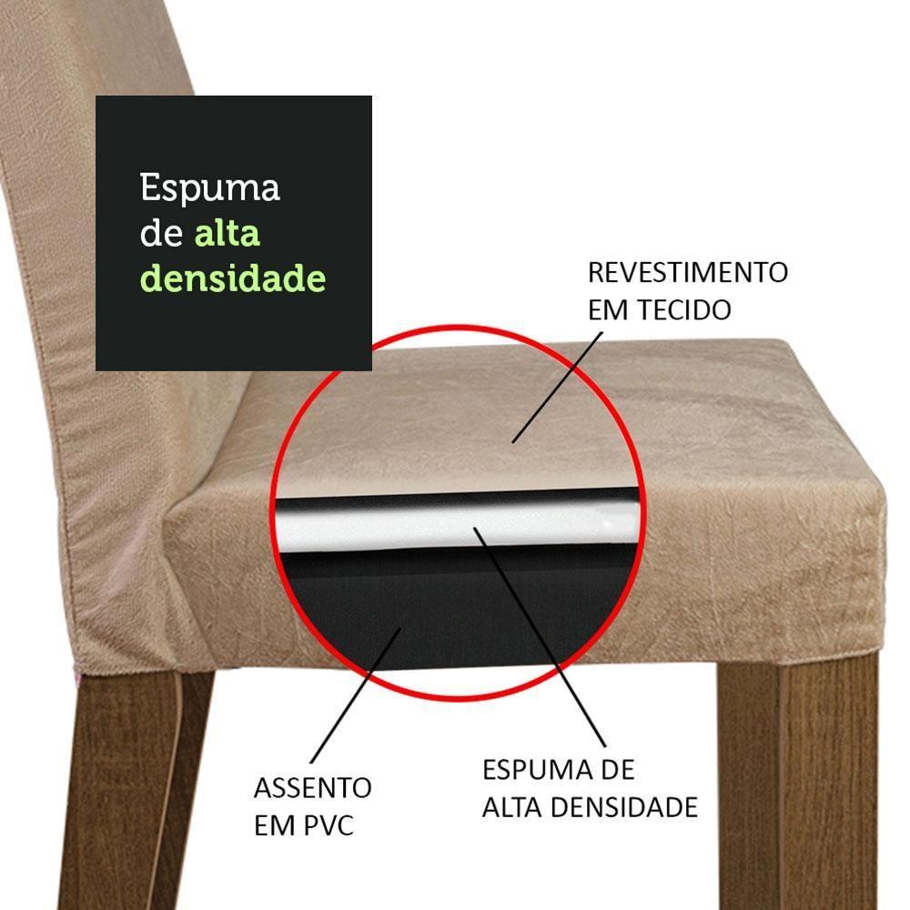 Mesa Tampo De Vidro Com 6 Cadeiras Rustic/crema/imperial - 4