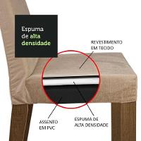 Mesa Tampo De Vidro Com 6 Cadeiras Rustic/crema/imperial