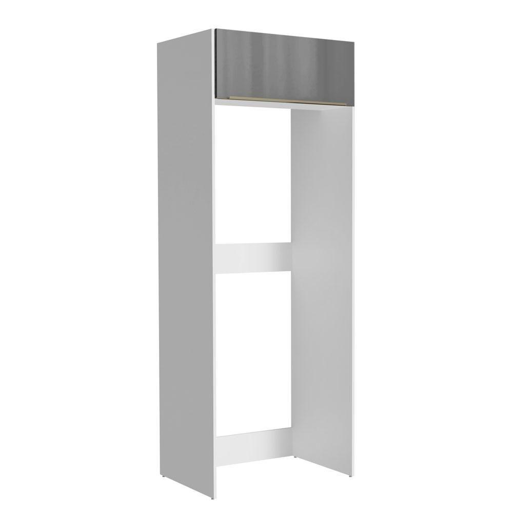 Porta Geladeira Madesa Lux 1 Porta Basculante Branco Cinza - 1