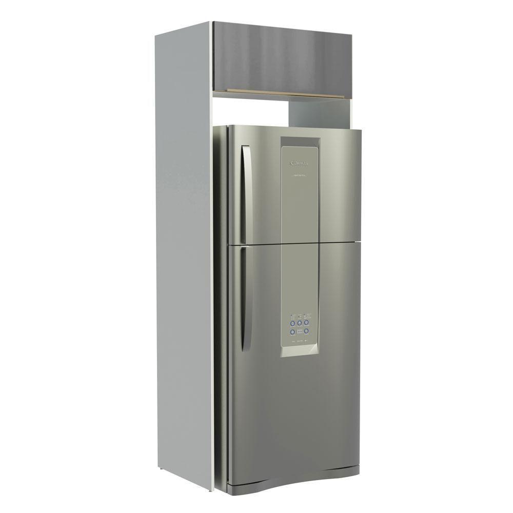 Porta Geladeira Madesa Lux 1 Porta Basculante Branco Cinza - 3