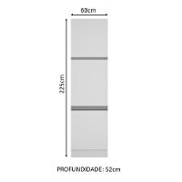 Paneleiro Glamy 3 Portas 60cm Branco Madesa - 10