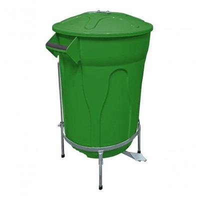 Lixeira Com Pedal De Aço E Armação 60 Litros