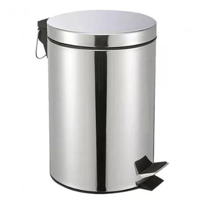Lixeira Com Pedal Em Aço Inox 12 Litros