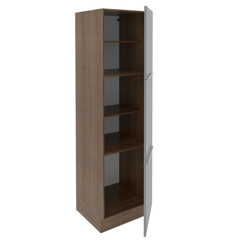 Paneleiro Madesa Lux 60 Cm 3 Portas Rustic/cinza - 4