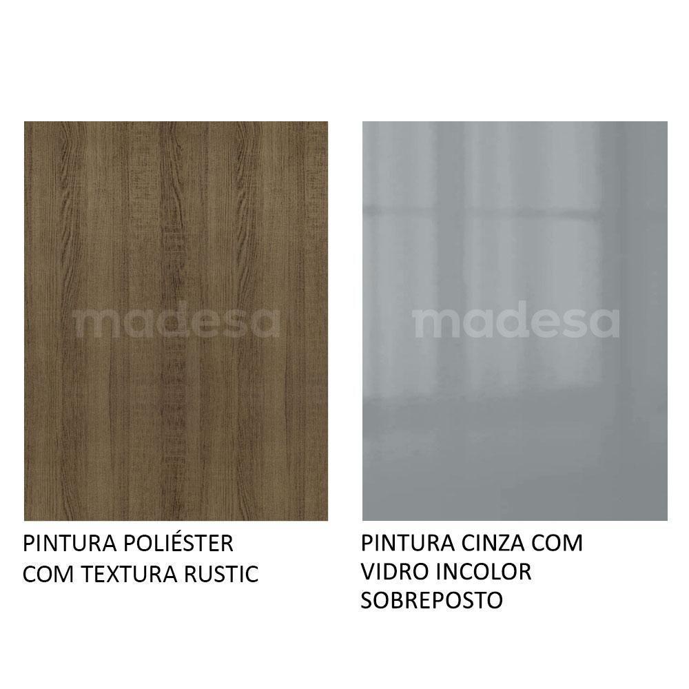 Paneleiro Madesa Lux 60 Cm 3 Portas Rustic/cinza - 10