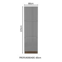 Paneleiro Madesa Lux 60 Cm 3 Portas Rustic/cinza - 2