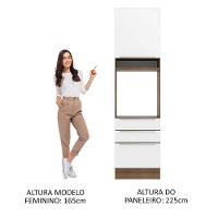 Torre Quente 60 Cm 1 Porta 3 Gavetas Rustic/Branco Veludo - 7