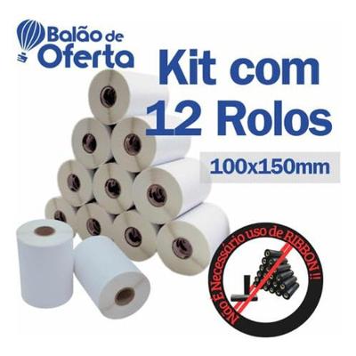 Kit 12 Rolos Etiqueta Higipack