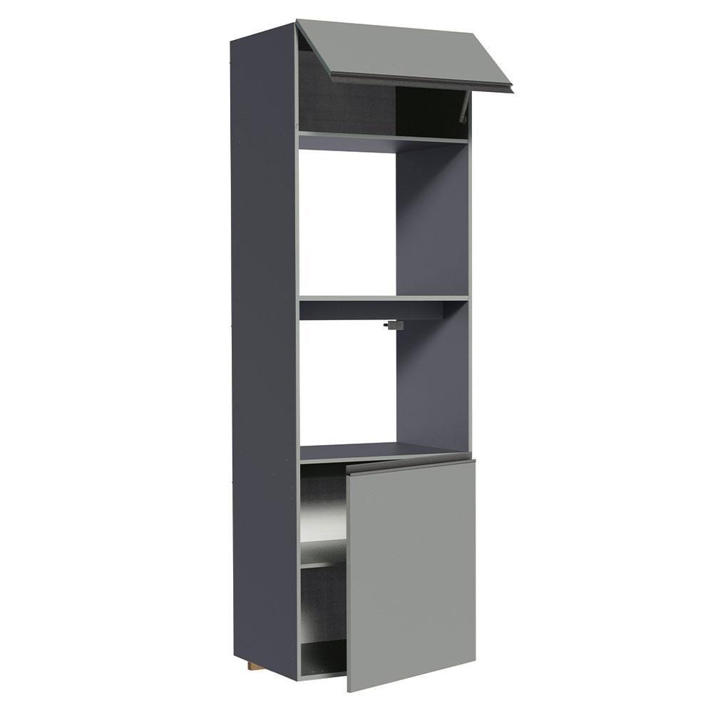 Torre Quente 60 Cm 2 Portas 2 Nichos Suspensa Cinza - 5