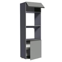 Torre Quente 60 Cm 2 Portas 2 Nichos Suspensa Cinza - 5