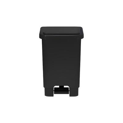 Lixeira Retangular Com Pedal E Haste De Metal 100l Cor Preto