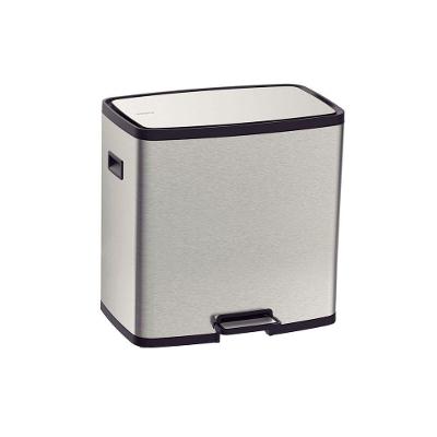 Lixeira Tramontina Octos Em Aço Inox Com 02 Baldes Removíveis E Pedal 15l + 15l