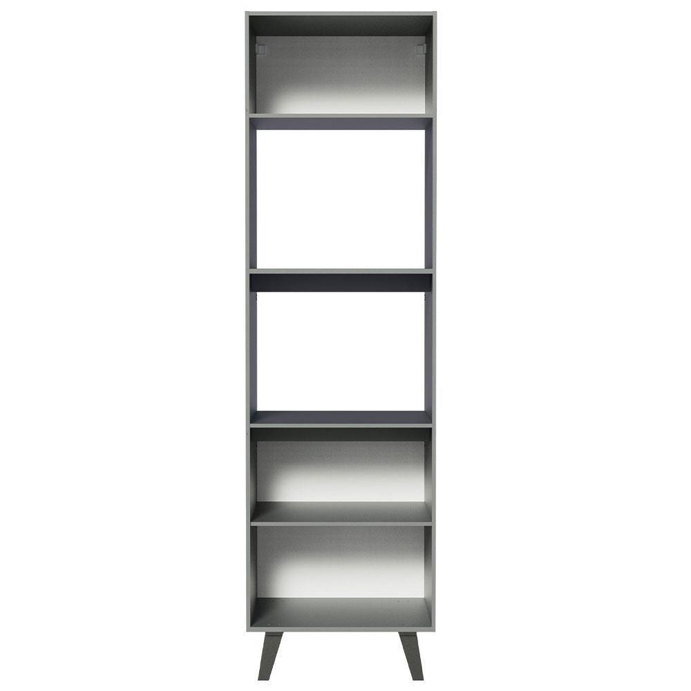 Torre Quente 60 Cm 2 Portas 2 Nichos Cinza Nice Cinza - 6