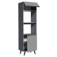 Torre Quente 60 Cm 2 Portas 2 Nichos Cinza Nice Cinza - 5