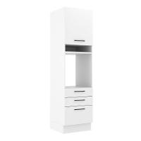 Torre Quente 60 Cm 1 Porta 3 Gavetas Branco Rustic/branco - 1