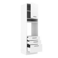 Torre Quente 60 Cm 1 Porta 3 Gavetas Branco Rustic/branco - 14