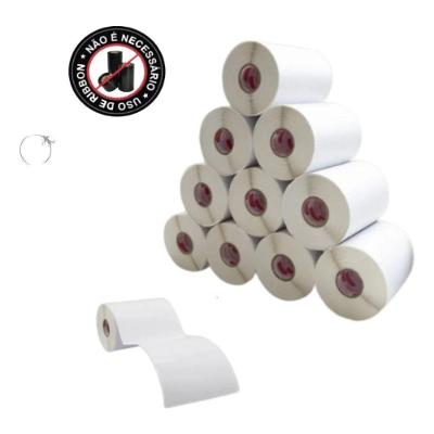 5 Rolos Etiqueta 10x15 100x150 Térmica Serrilha E-commerce