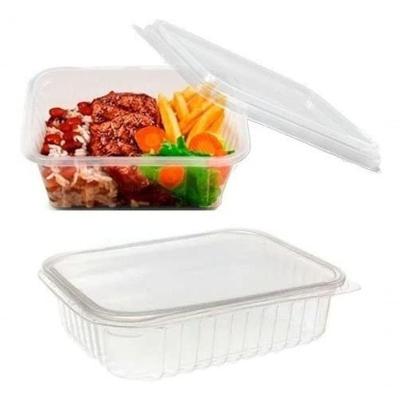 Pote De Plástico Retangular 750ml Prafesta Com 24 Unidades