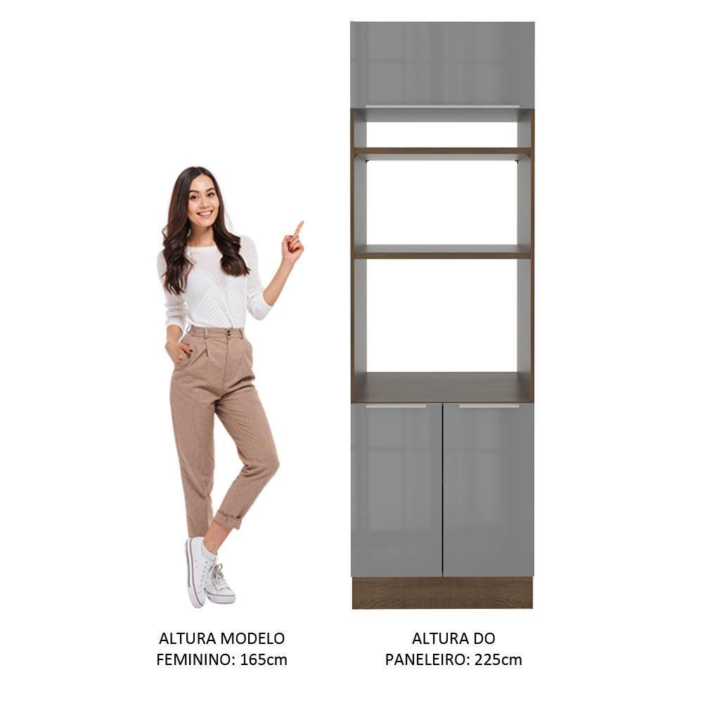 Torre Quente Madesa Lux 70 Cm 3 Portas Rustic/cinza - 5