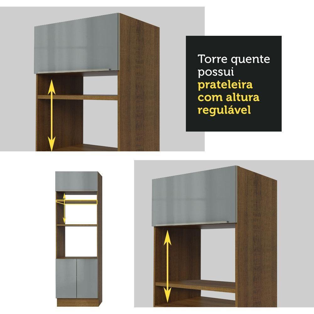 Torre Quente Madesa Lux 70 Cm 3 Portas Rustic/cinza - 9