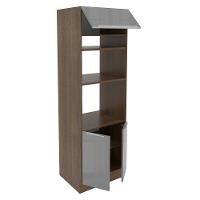 Torre Quente Madesa Lux 70 Cm 3 Portas Rustic/cinza