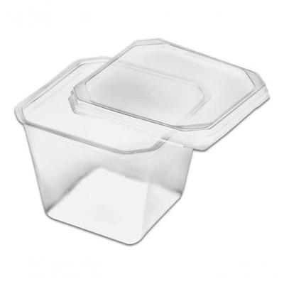 Pote De Plastico Quadrado 250 Ml Freezer Microondas C/100