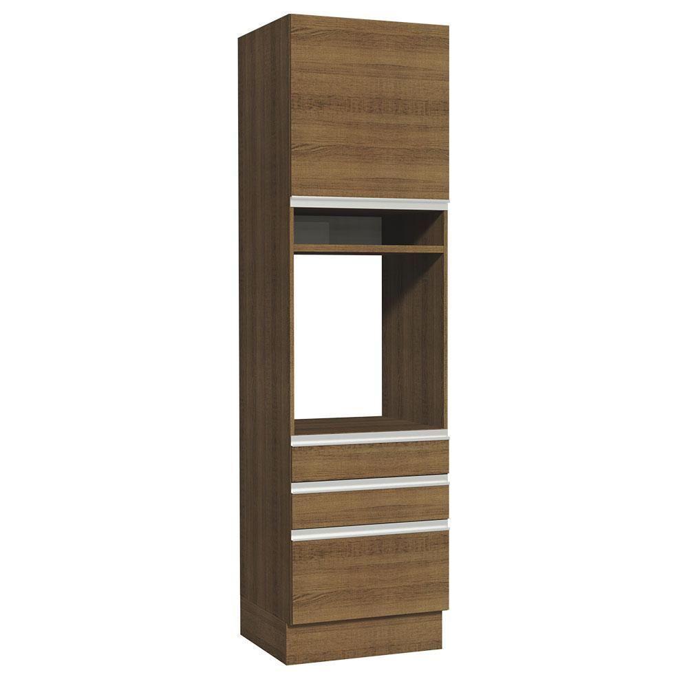 Torre Quente Glamy 60cm 1 Porta 3 Gavetas Rustic Madesa - 1