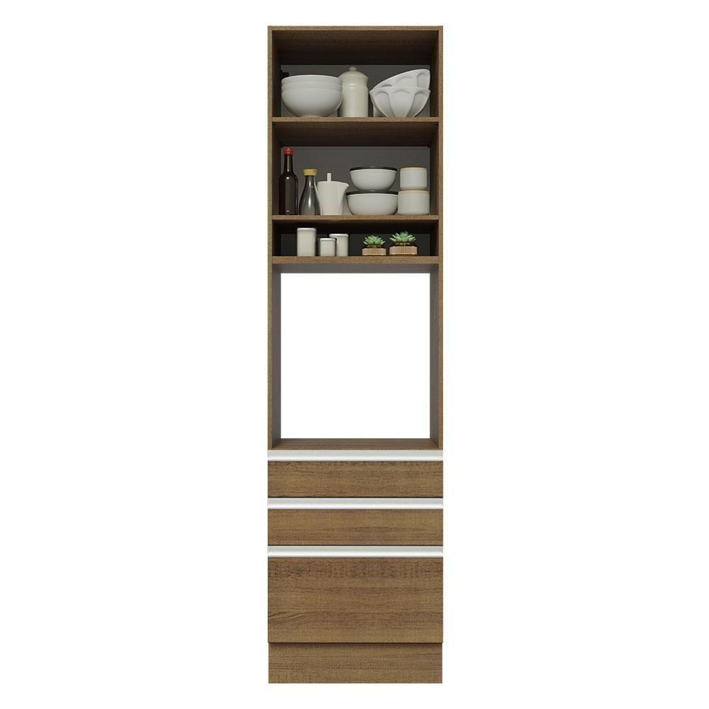 Torre Quente Glamy 60cm 1 Porta 3 Gavetas Rustic Madesa - 9