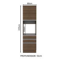 Torre Quente Glamy 60cm 1 Porta 3 Gavetas Rustic Madesa - 7