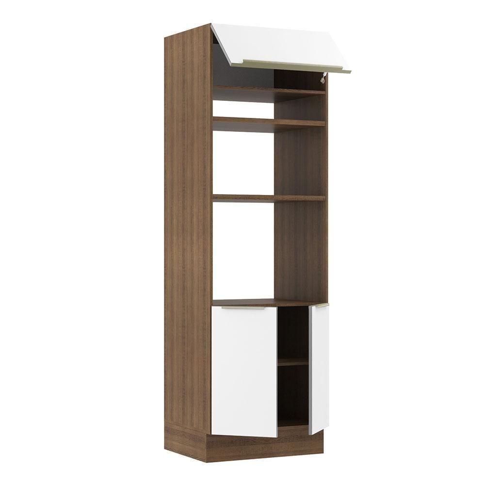 Torre Quente 70 Cm 3 Portas Rustic/Branco Veludo - 8