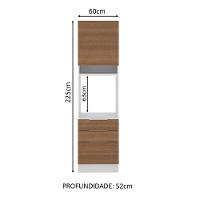 Torre Quente Stella 1 Porta 3 Gavetas Branco/rustic Madesa - 9