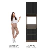 Torre Quente Madesa Lux 60cm 1P 3 Gavetas Rustic e Preto - 5