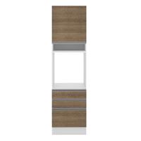 Torre Quente Glamy 60cm 3 Gavetas Rustic/Branco Madesa - 9