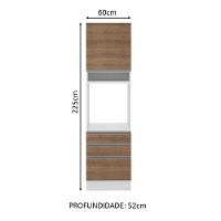 Torre Quente Glamy 60cm 3 Gavetas Rustic/Branco Madesa - 11