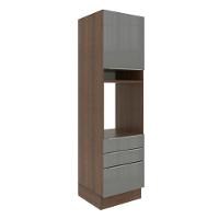Torre Quente Madesa Lux 60 Cm 1 Porta 3 Gavetas Rustic/cinza - 1