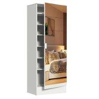 Sapateira Madesa Isis 1 Porta Com Espelho Branco - 6