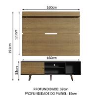 Rack Madesa Dubai e Painel para Tv até 65 Polegadas com Pés - 3
