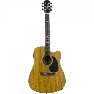 Violão Giannini Gf1d Ceq Eletroacústico Aço Zebra Wood [f002]
